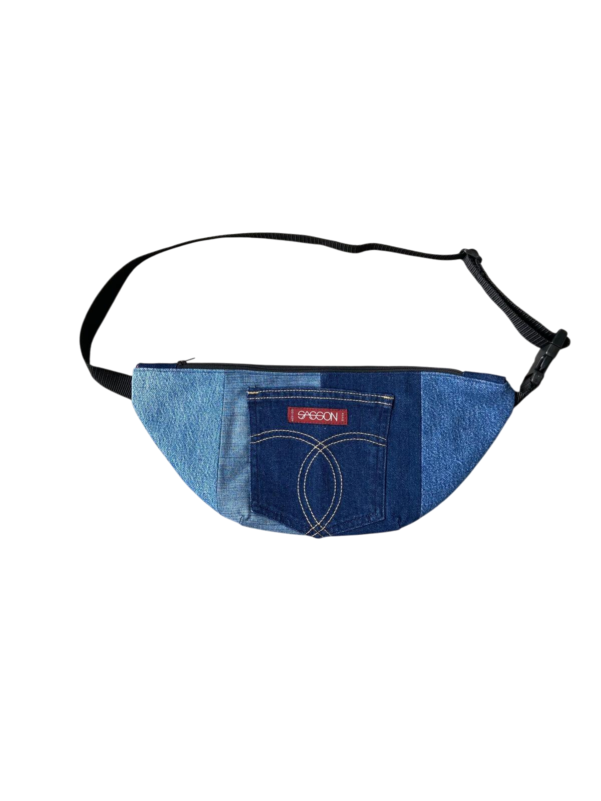 Upcycled Denim Crossbody Bag (Sling/Bum Bag) - Image 4