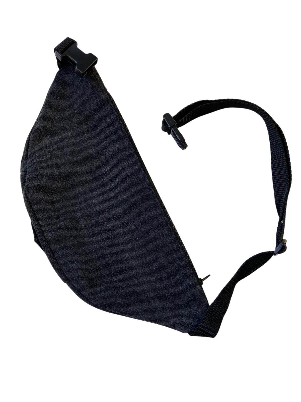 Upcycled Crossbody Bag in Black Denim - Image 3