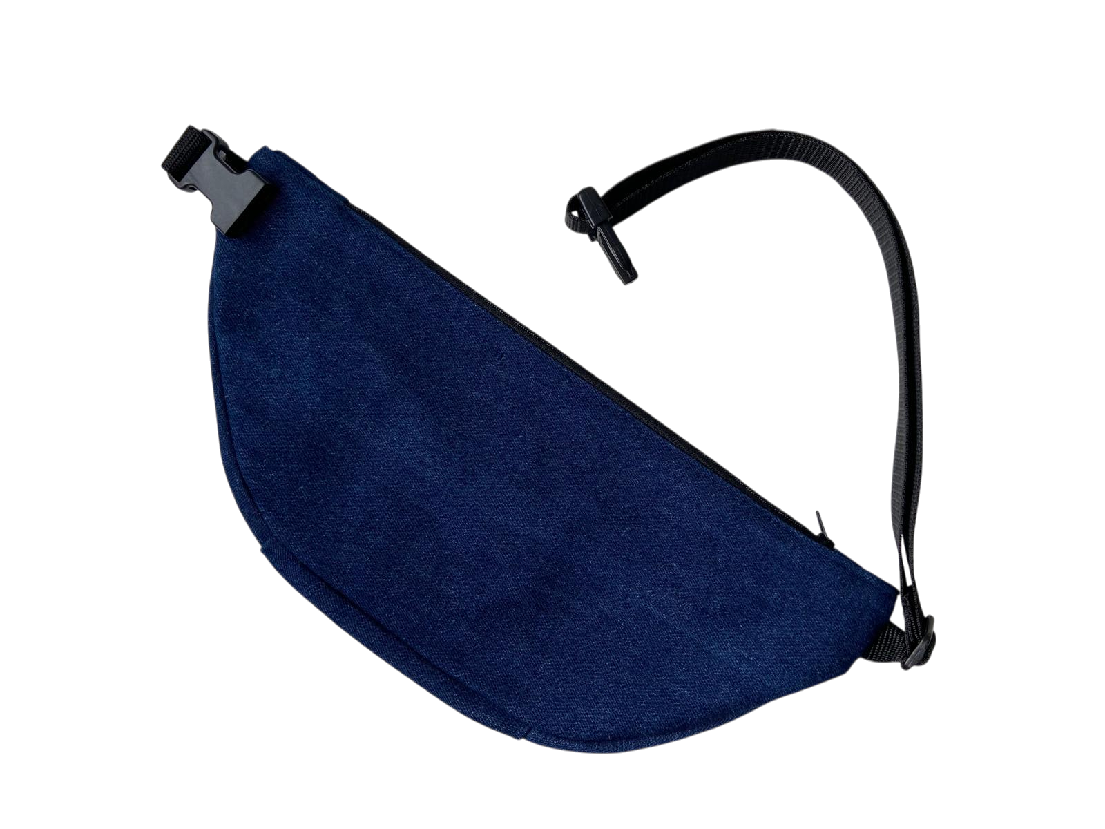 Upcycled Denim Bum Bag / Crossbody Bag with Floral Lining - Image 5