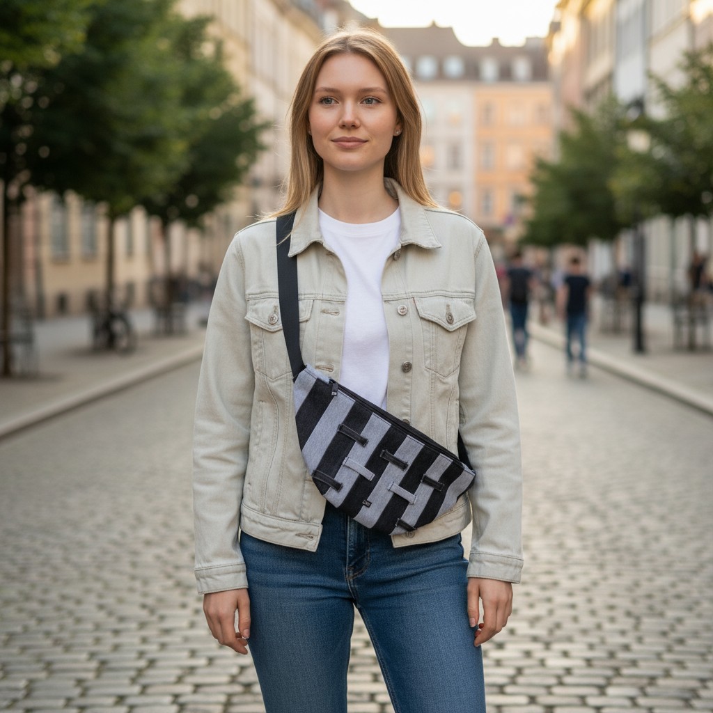 Upcycled crossbody bag