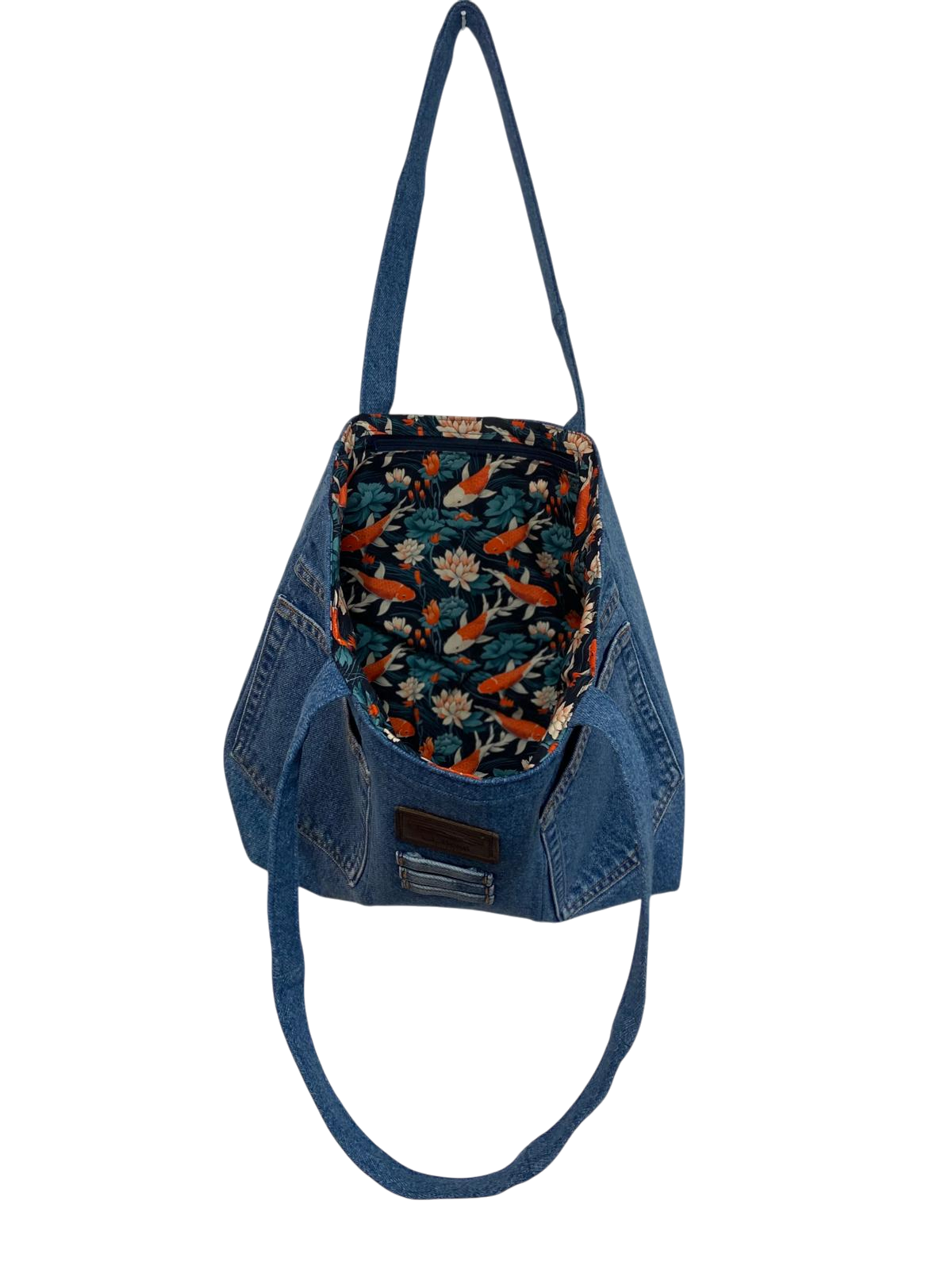 Upcycled Denim Shoulder Bag / Tote - Image 3